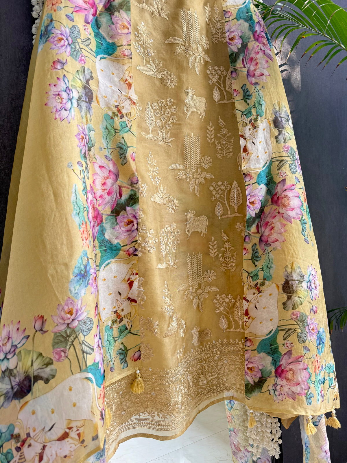 Luxurious Monochromatic pichwai work suit