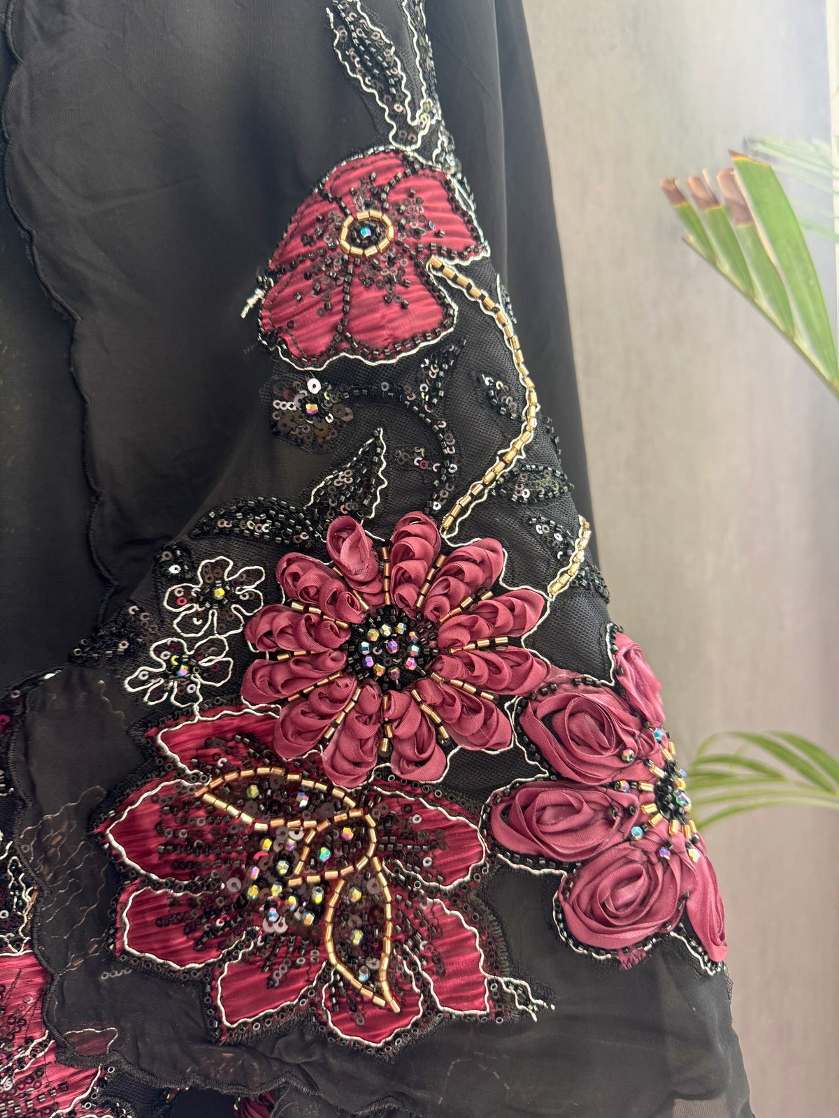 Handwork Organza Appliqué suit