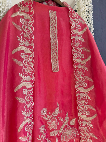 Luxurious mughal florals Handwork suits