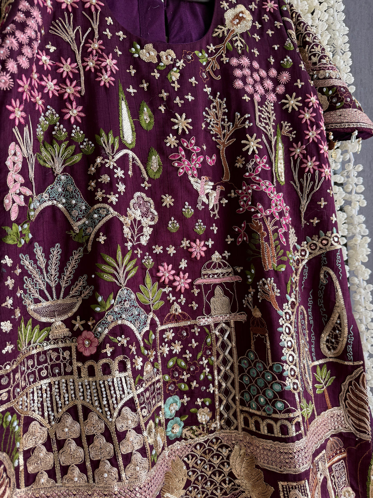 Luxurious raw silk Handwork set