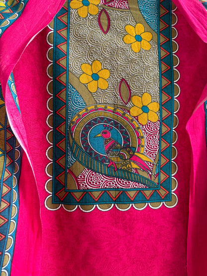 Mulmul cotton tribal art suit
