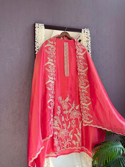 Luxurious mughal florals Handwork suits