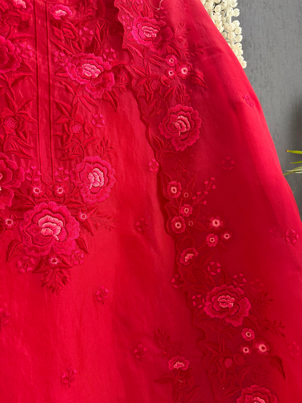 Luxurious Monochromatic parsi work suit