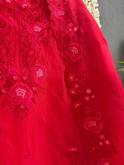 Luxurious Monochromatic parsi work suit