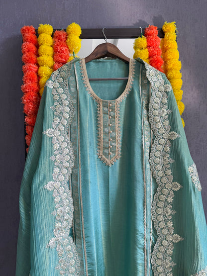 Luxurious Benarsi Tissue silk suit