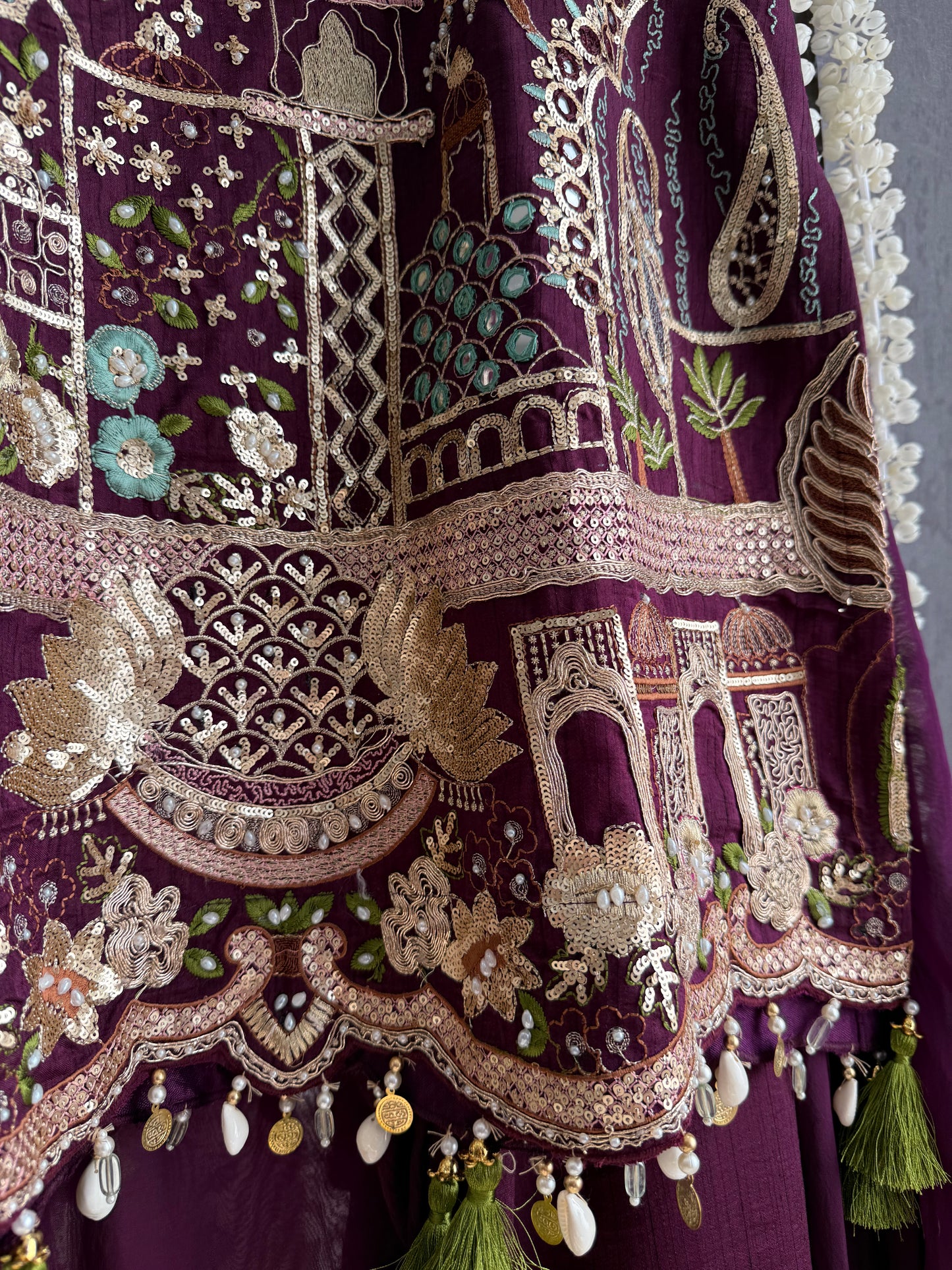 Luxurious raw silk Handwork set