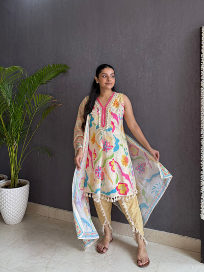 Dreamy pure cotton dhoti set