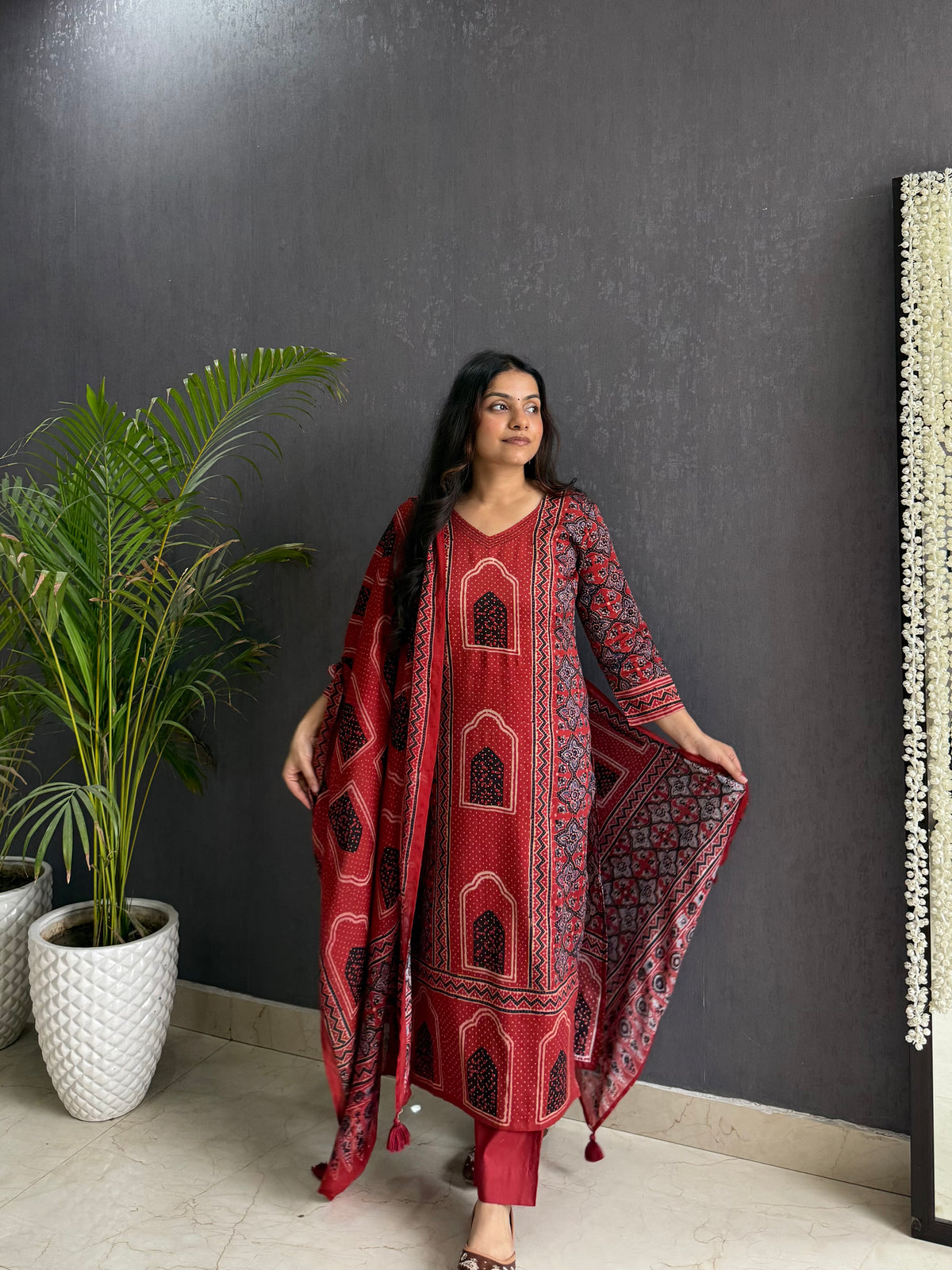 Cotton Ajrakh suit set