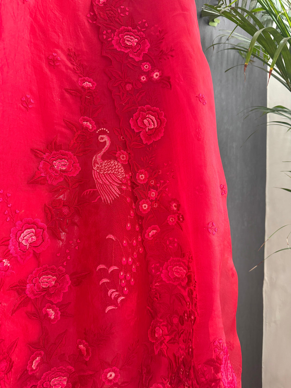 Luxurious Monochromatic parsi work suit