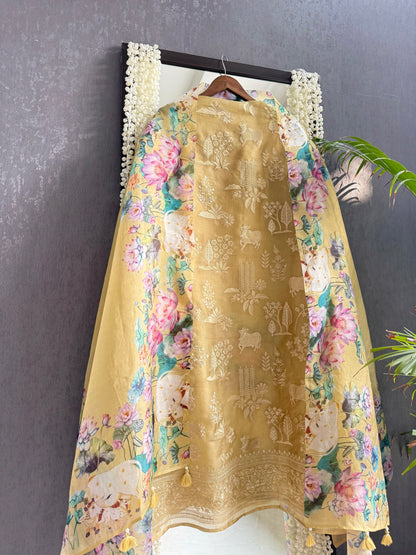 Luxurious Monochromatic pichwai work suit