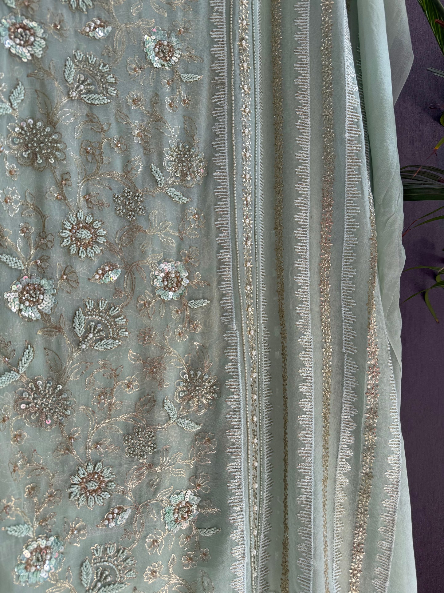 Pitta work crystal handwork suit