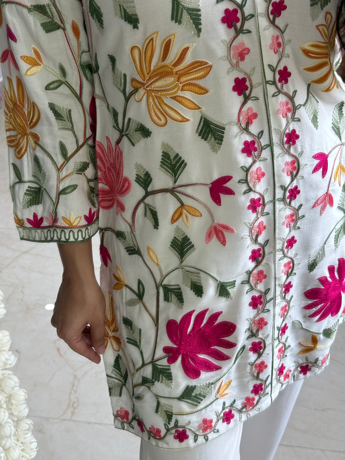 Liva cotton Kashmiri aari Coord set