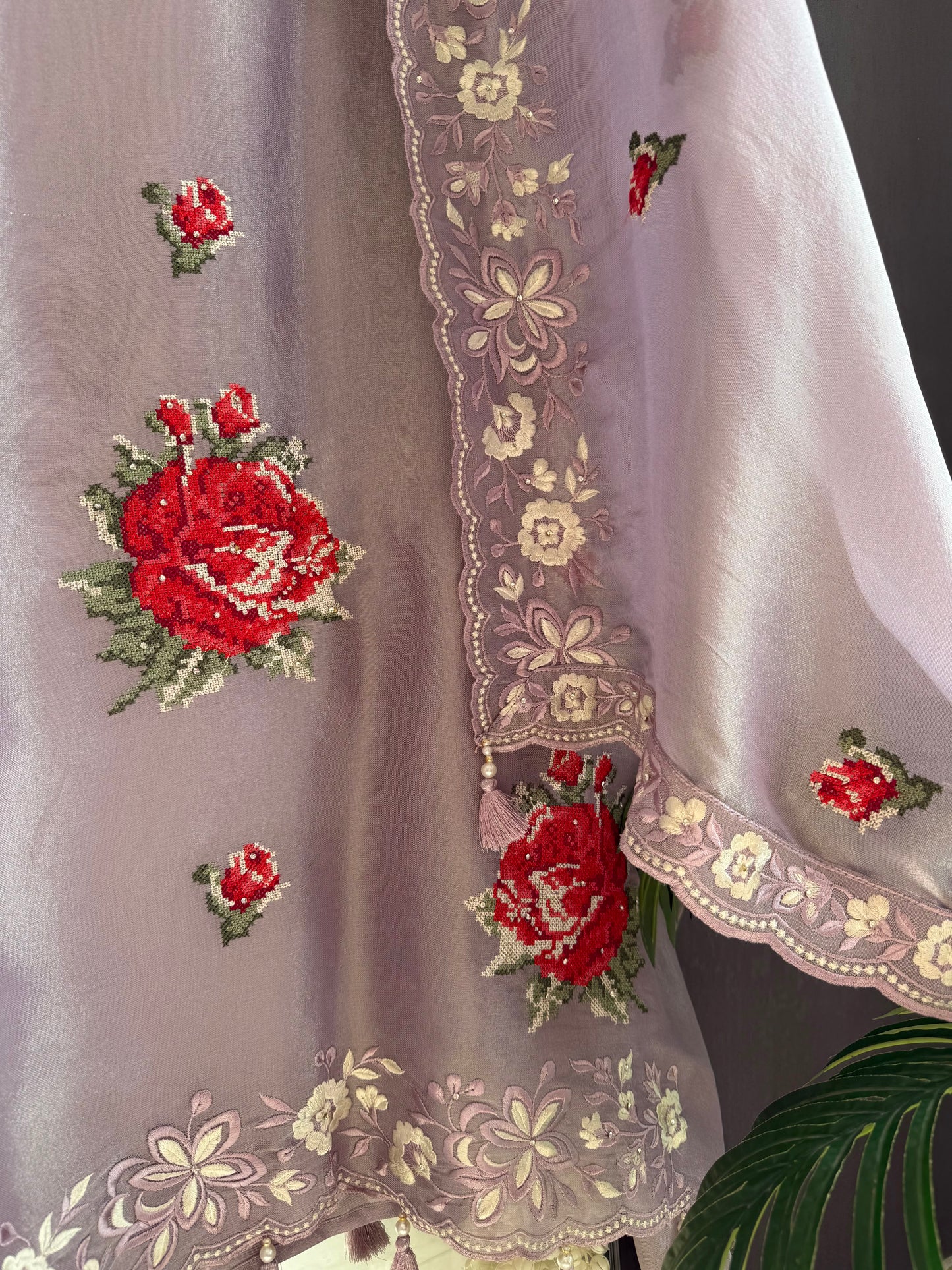 Luxurious Cross stitch suit
