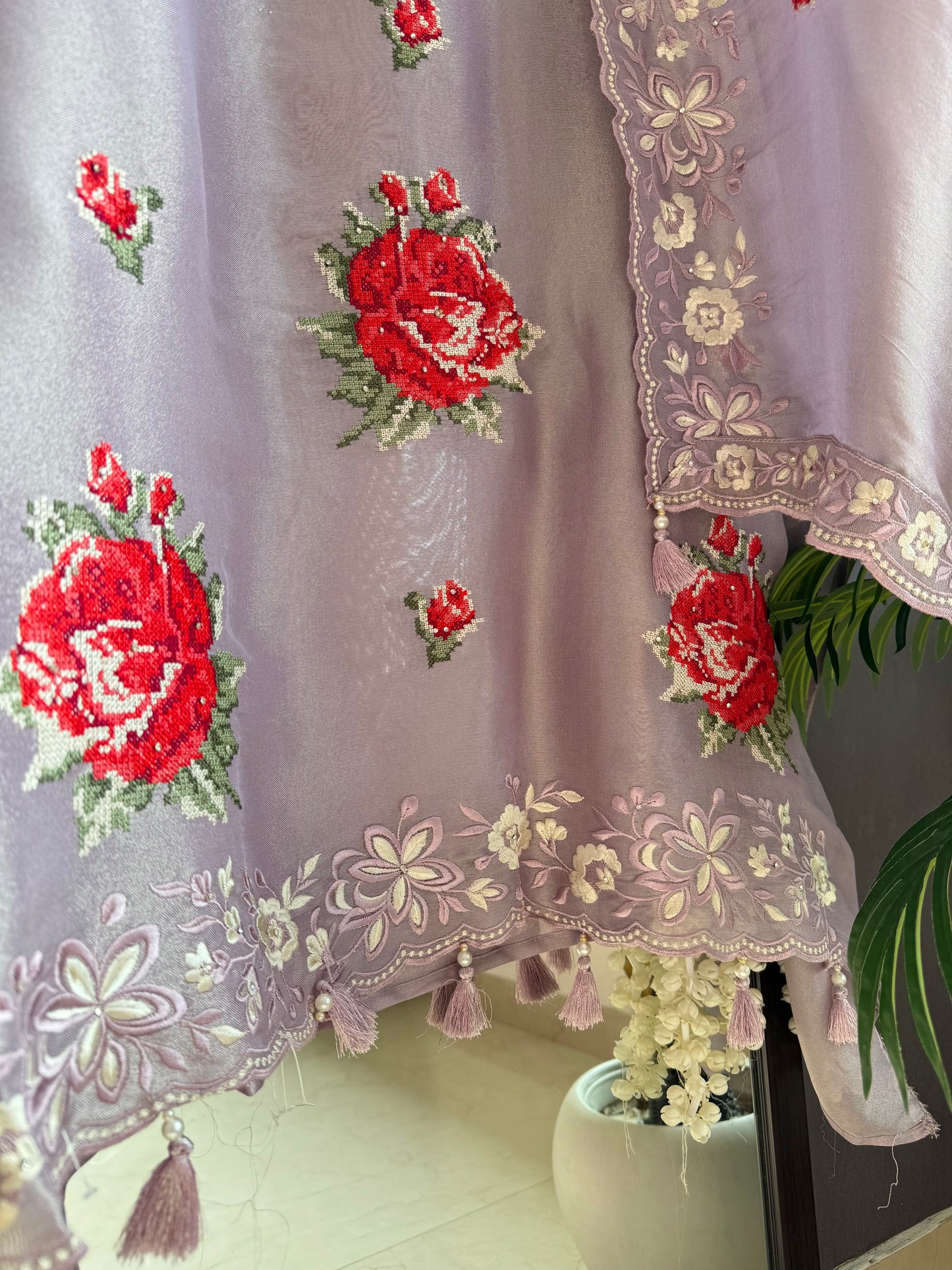 Luxurious Cross stitch suit