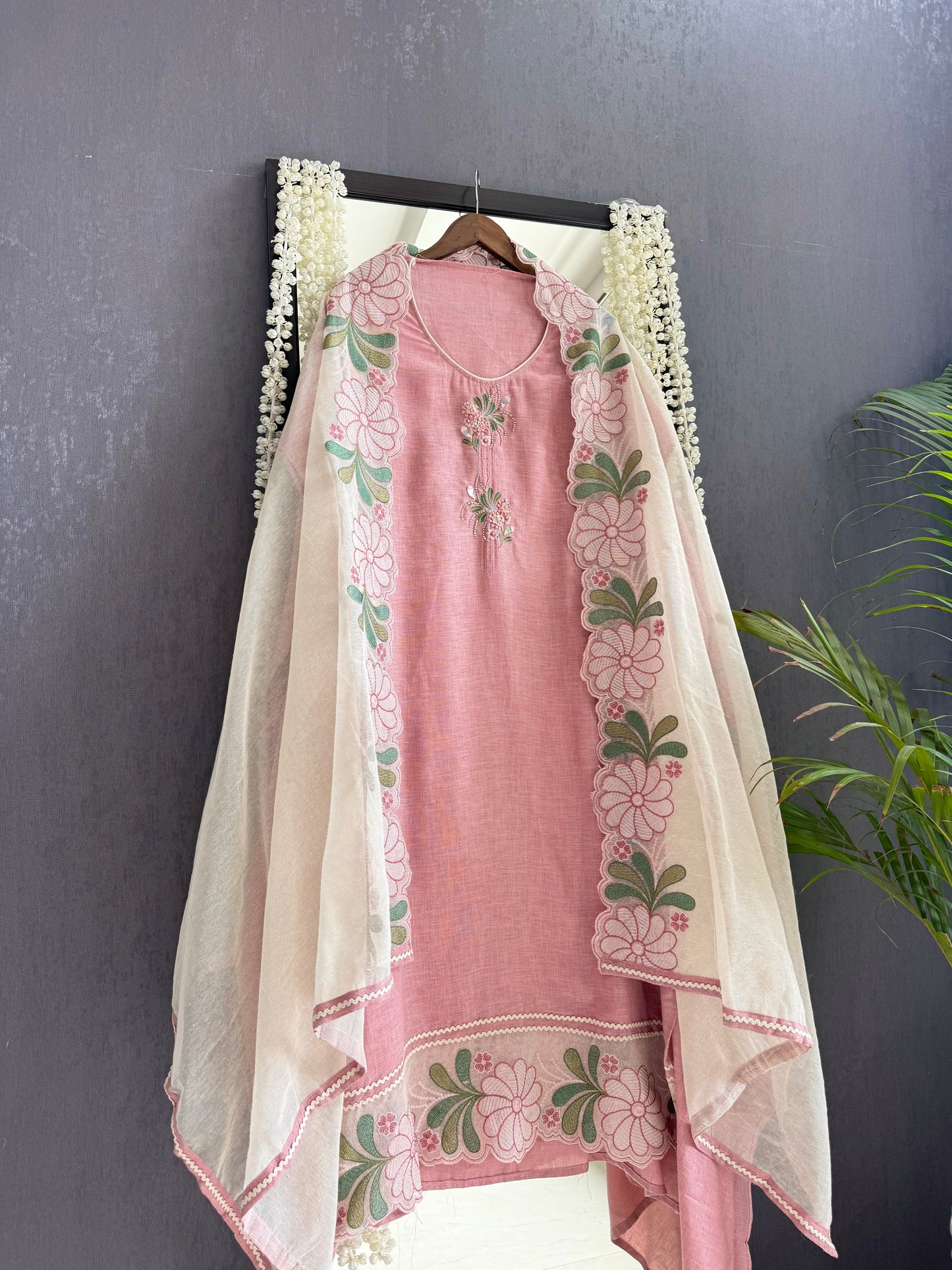 Premium Linen floral suit