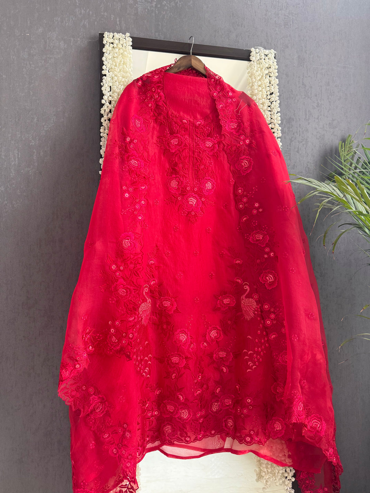 Luxurious Monochromatic parsi work suit