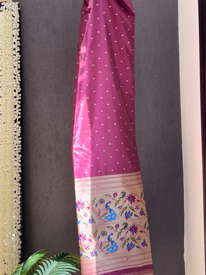 Tussar paithani saree