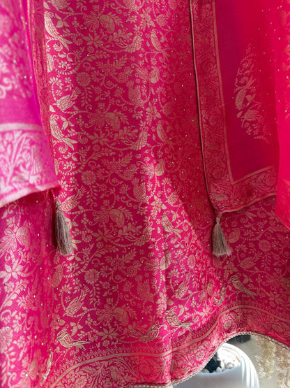 Resham Brocade Benarsi birds suit