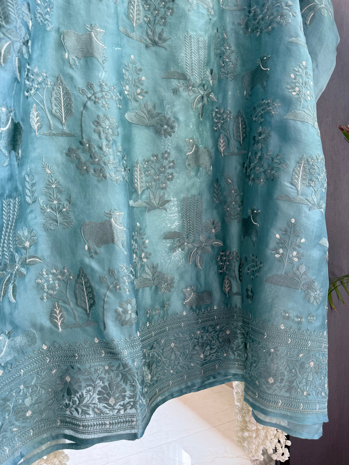 Luxurious Monochromatic pichwai work suit
