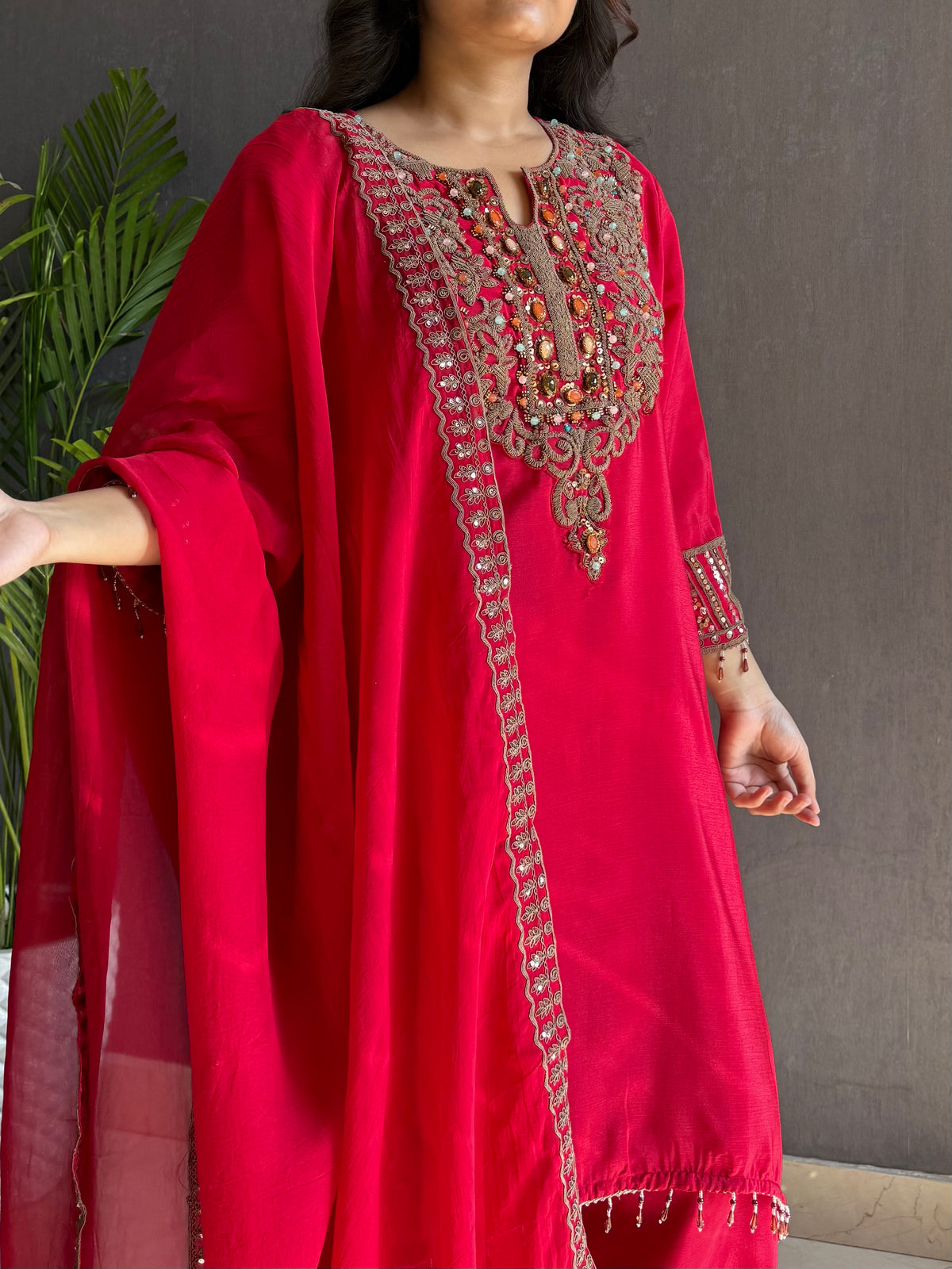 Premium silk antique dori set