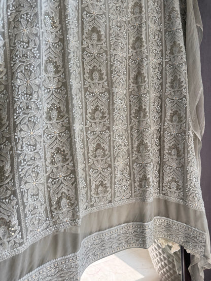 Lucknowi embroidered handwork suit