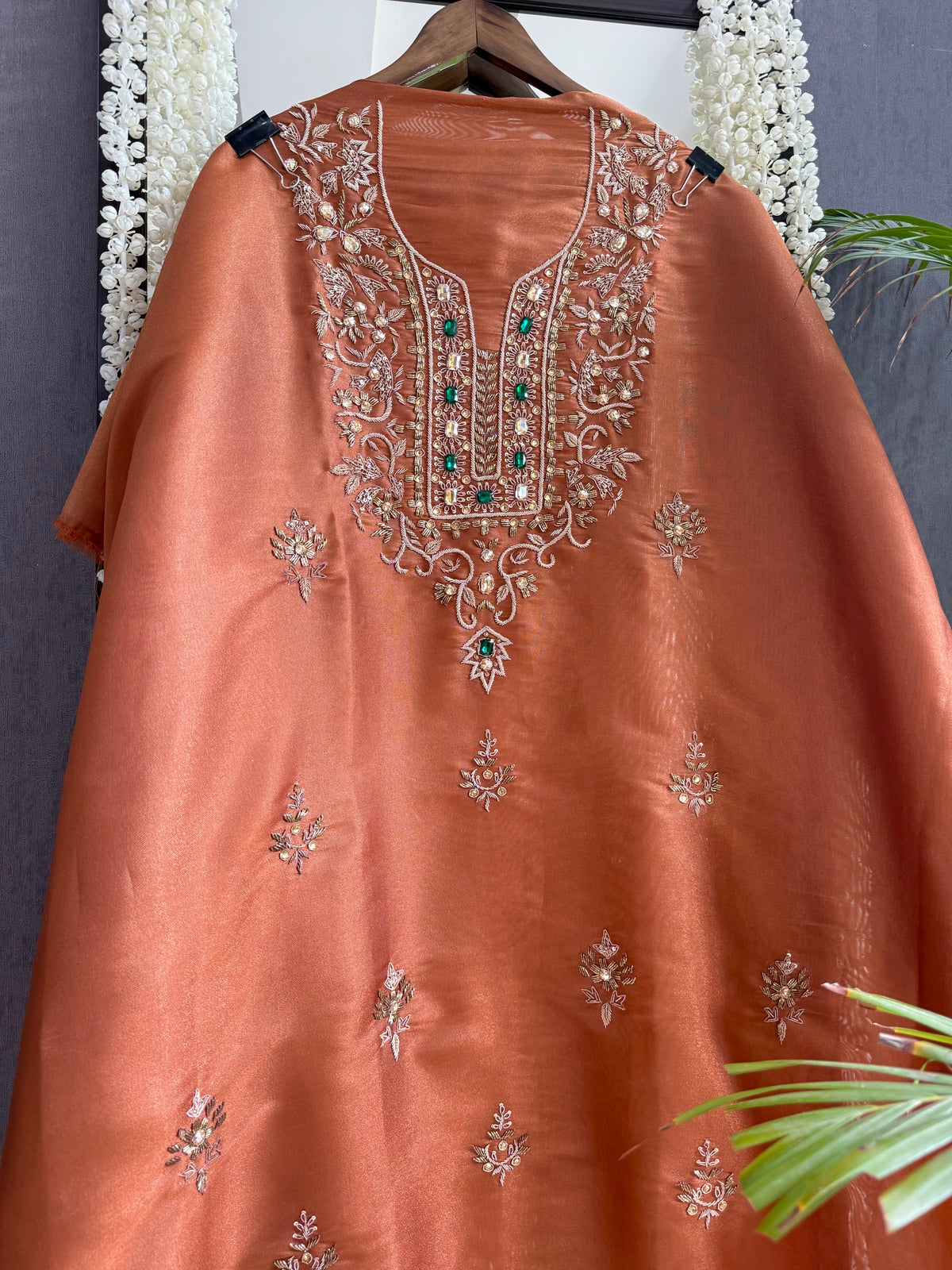 Luxurious dabka bejewelled suit