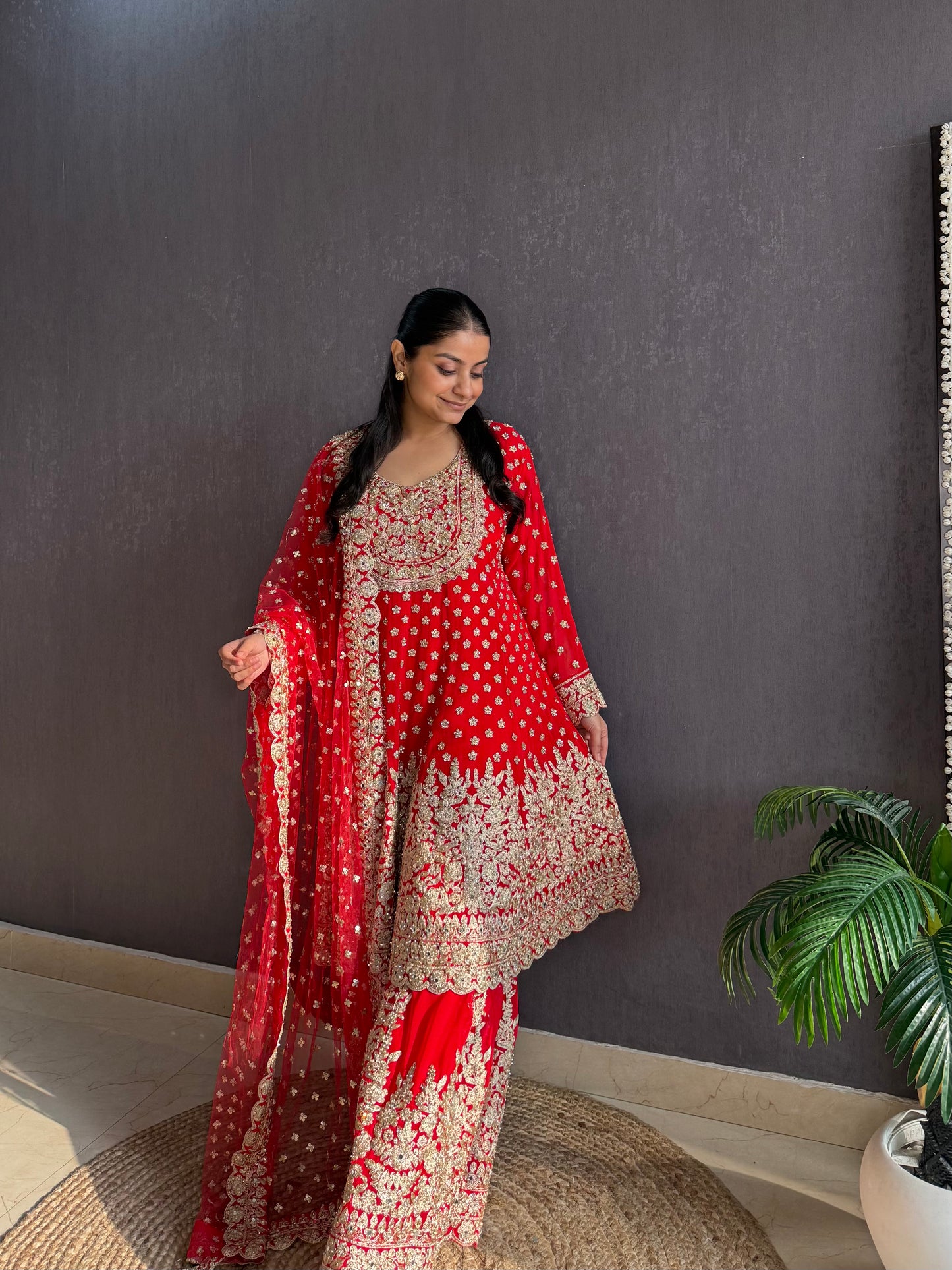 Luxurious Anarkali sharara set