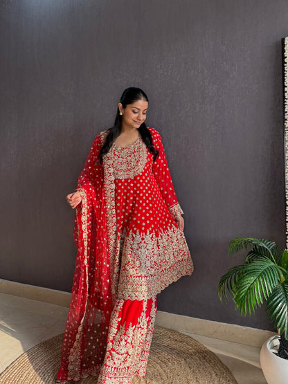 Luxurious Anarkali sharara set