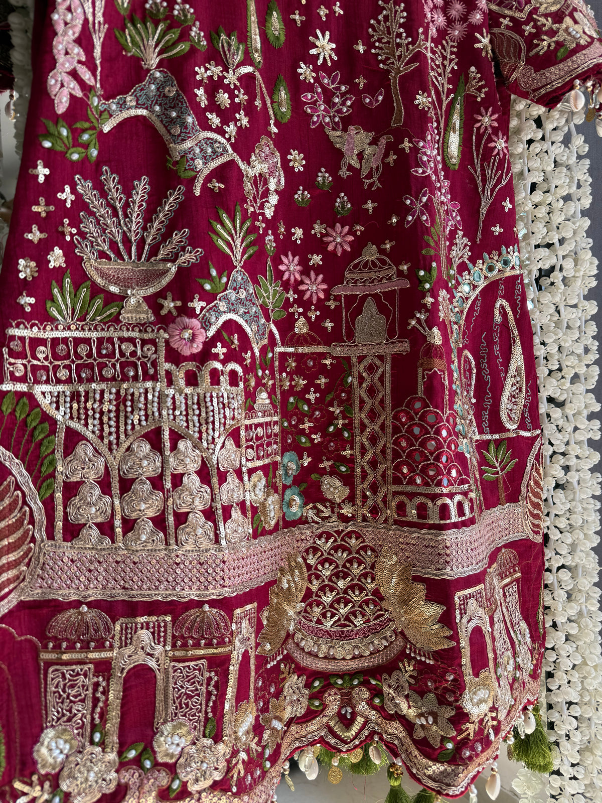 Luxurious raw silk Handwork set