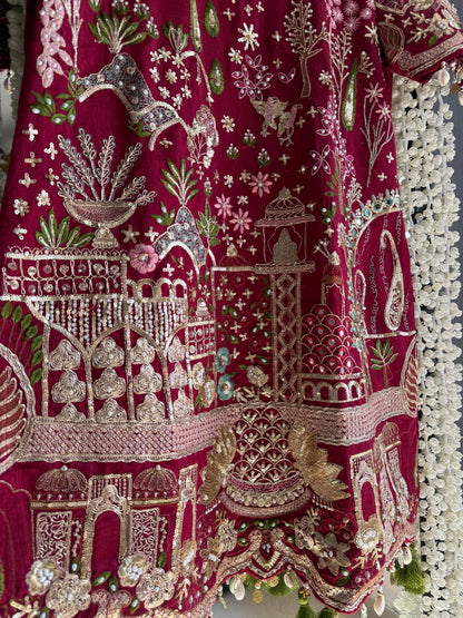 Luxurious raw silk Handwork set