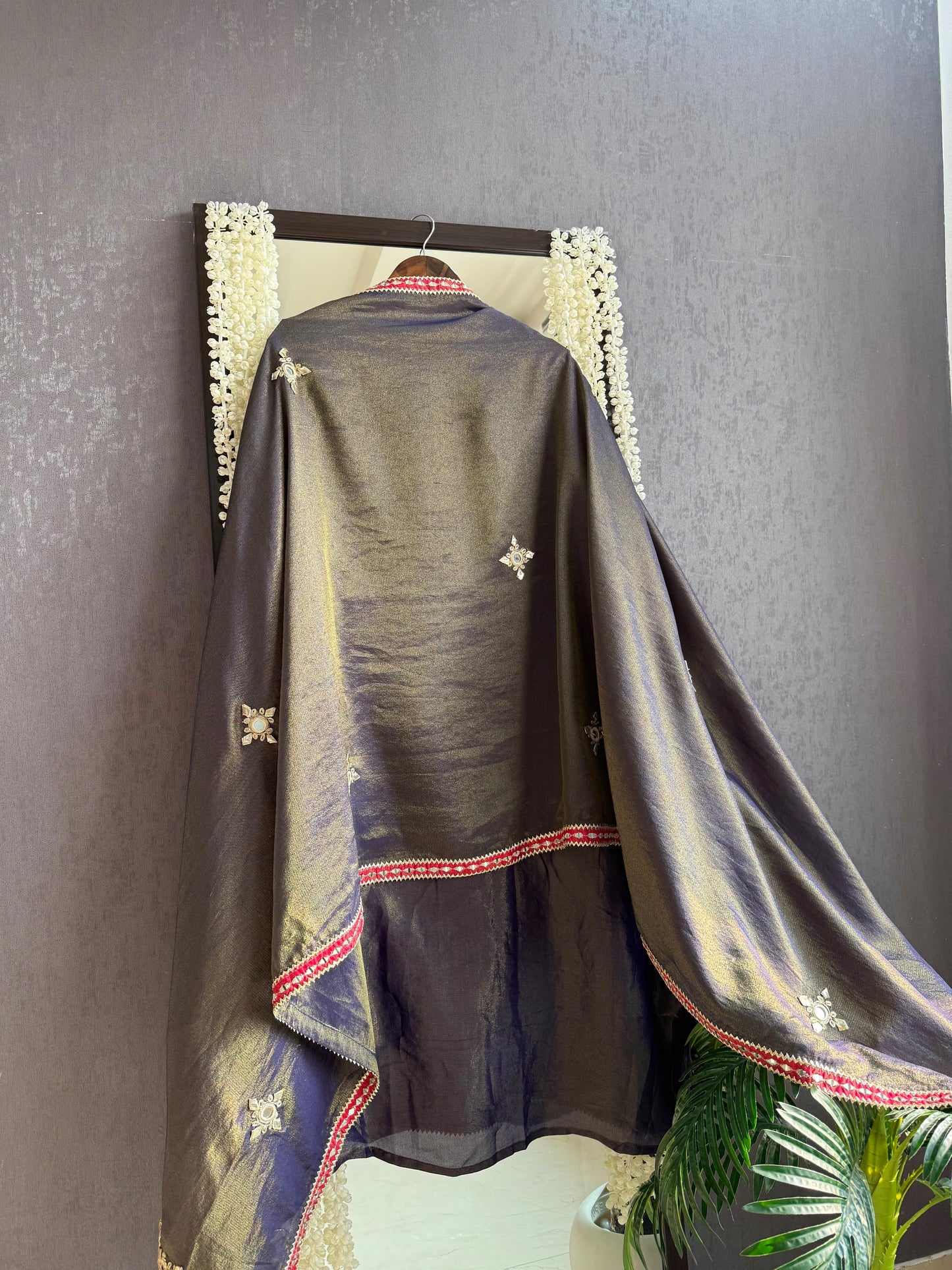 Luxurious gotapatti Mirrorwork suit
