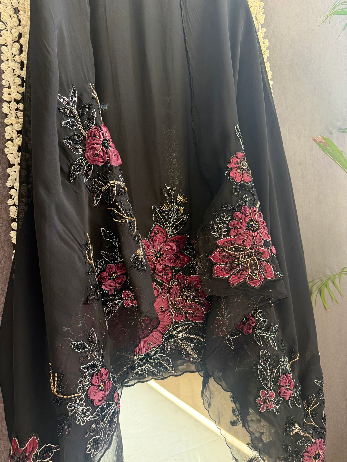 Handwork Organza Appliqué suit