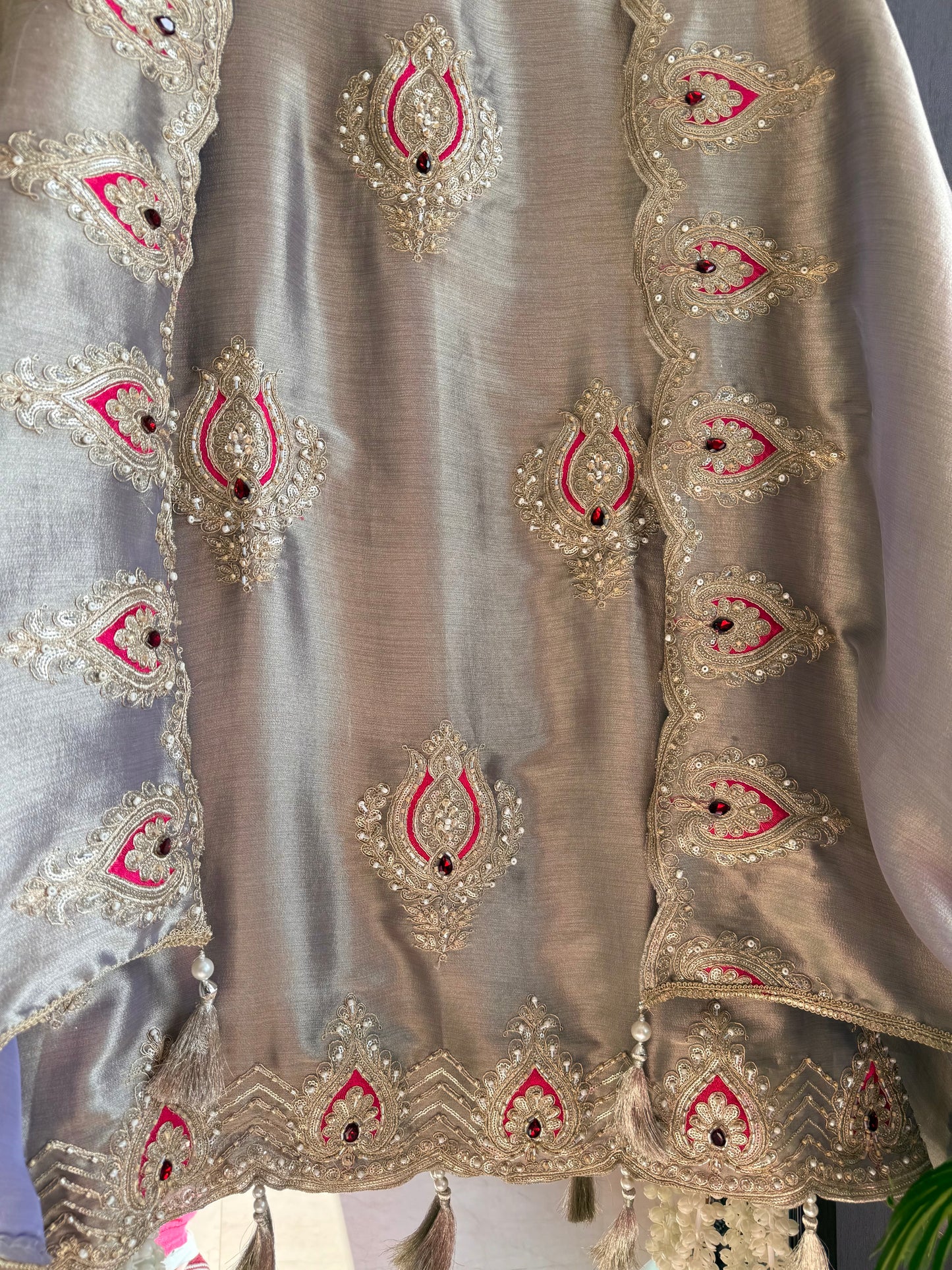Luxurious bejewelled suit