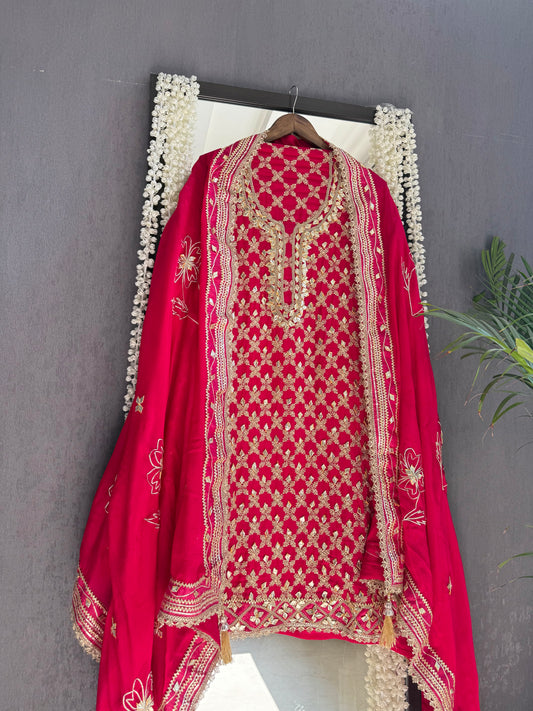 Luxurious gotapatti pitta work suit