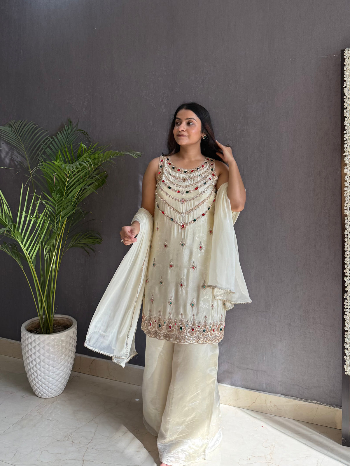 Bejewelled Handwork sharara set