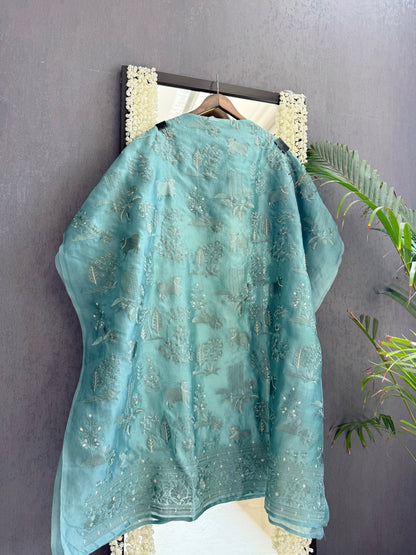 Luxurious Monochromatic pichwai work suit