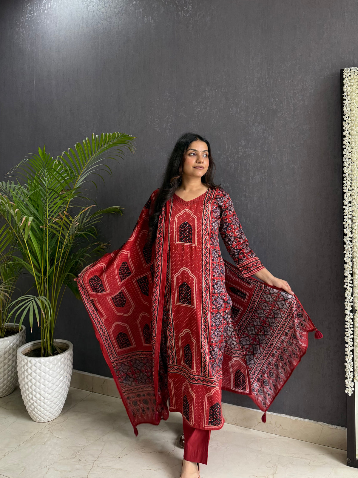 Cotton Ajrakh suit set