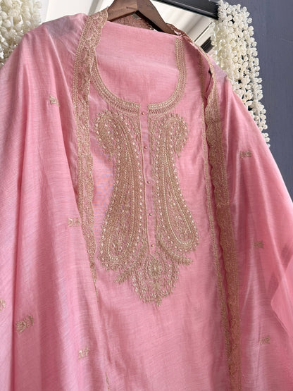 Luxurious Mul chanderi dori sitara suit