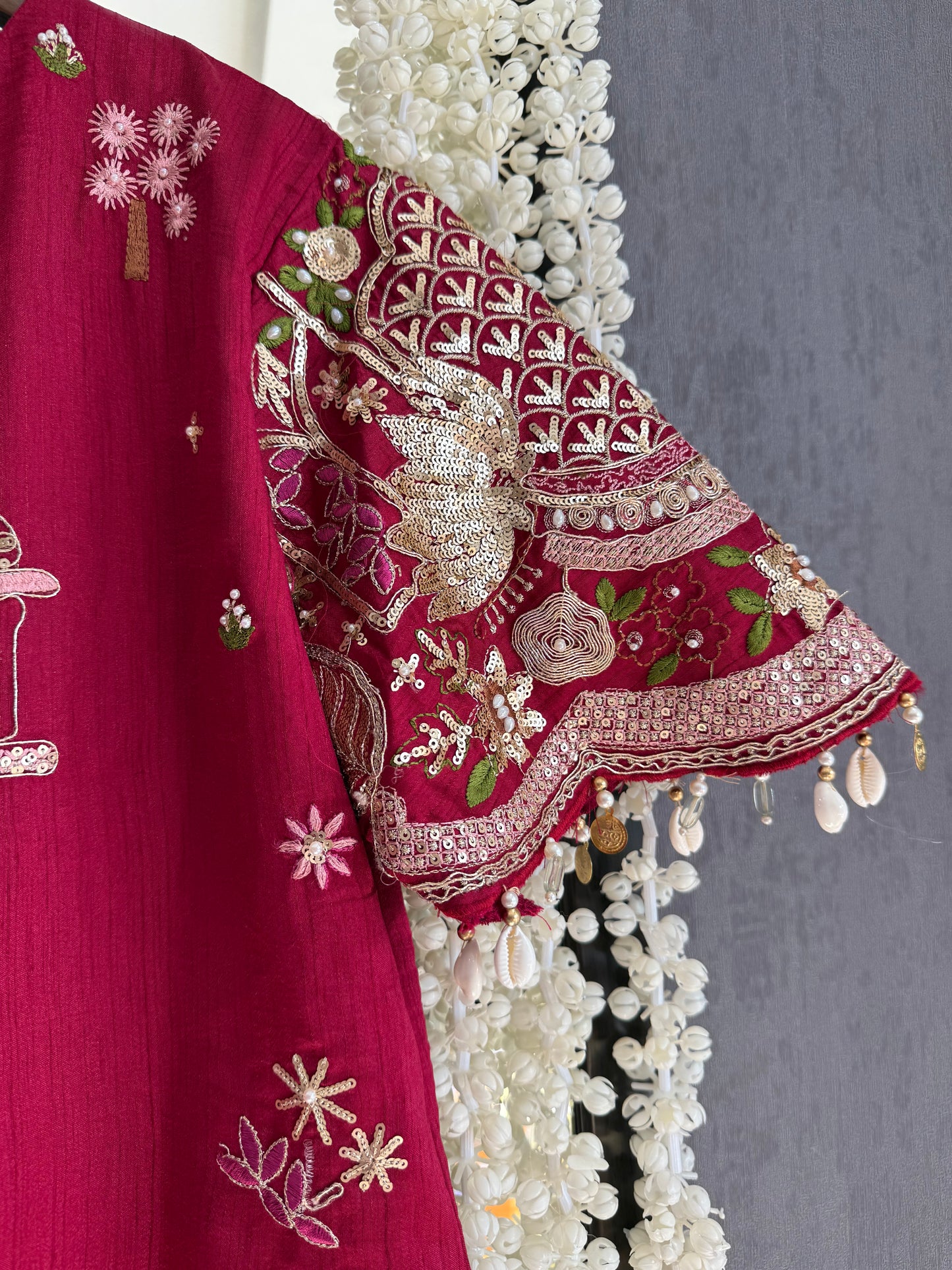 Luxurious raw silk Handwork set