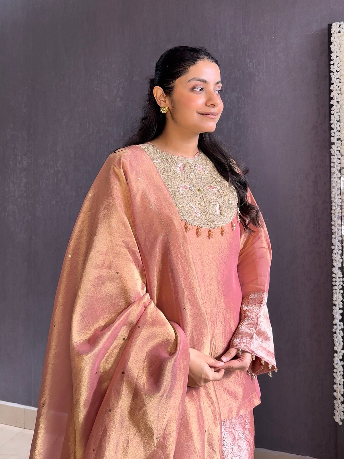 Luxurious tissue silk brocade set