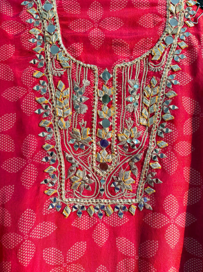 Luxurious Bhandej ombré gotapatti suits