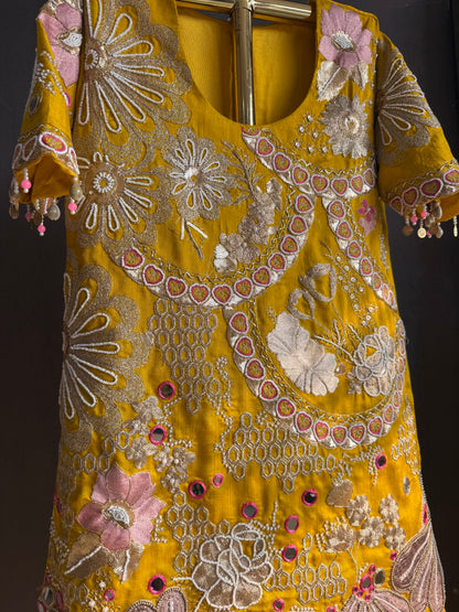 Luxurious raw silk Handwork set