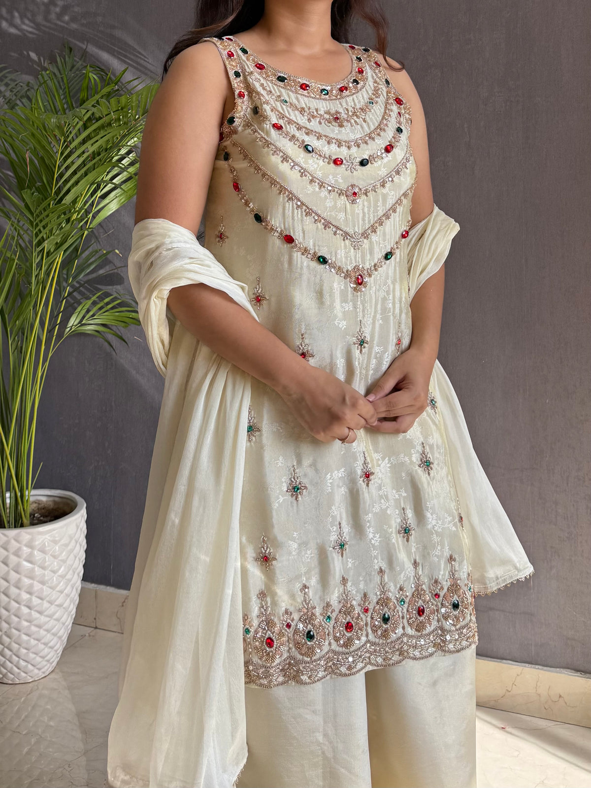 Bejewelled Handwork sharara set