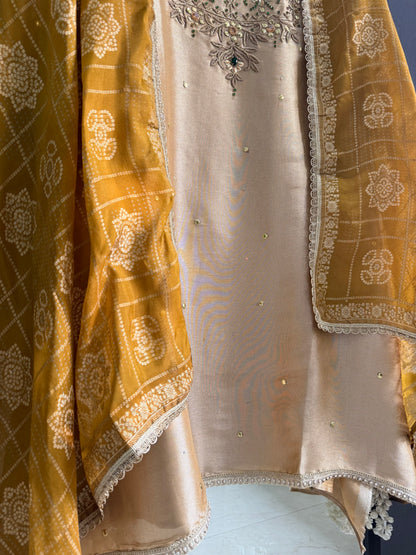 Luxurious bejewelled Gharchola suit