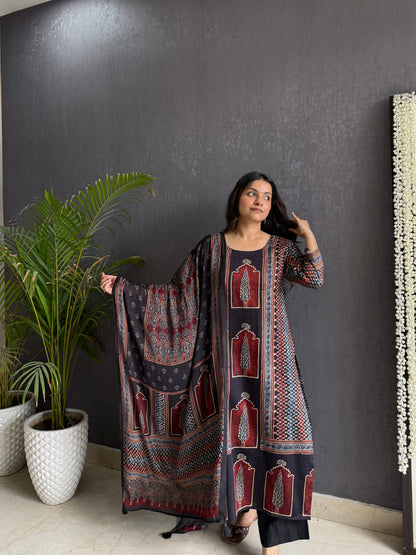 Cotton Ajrakh suit set