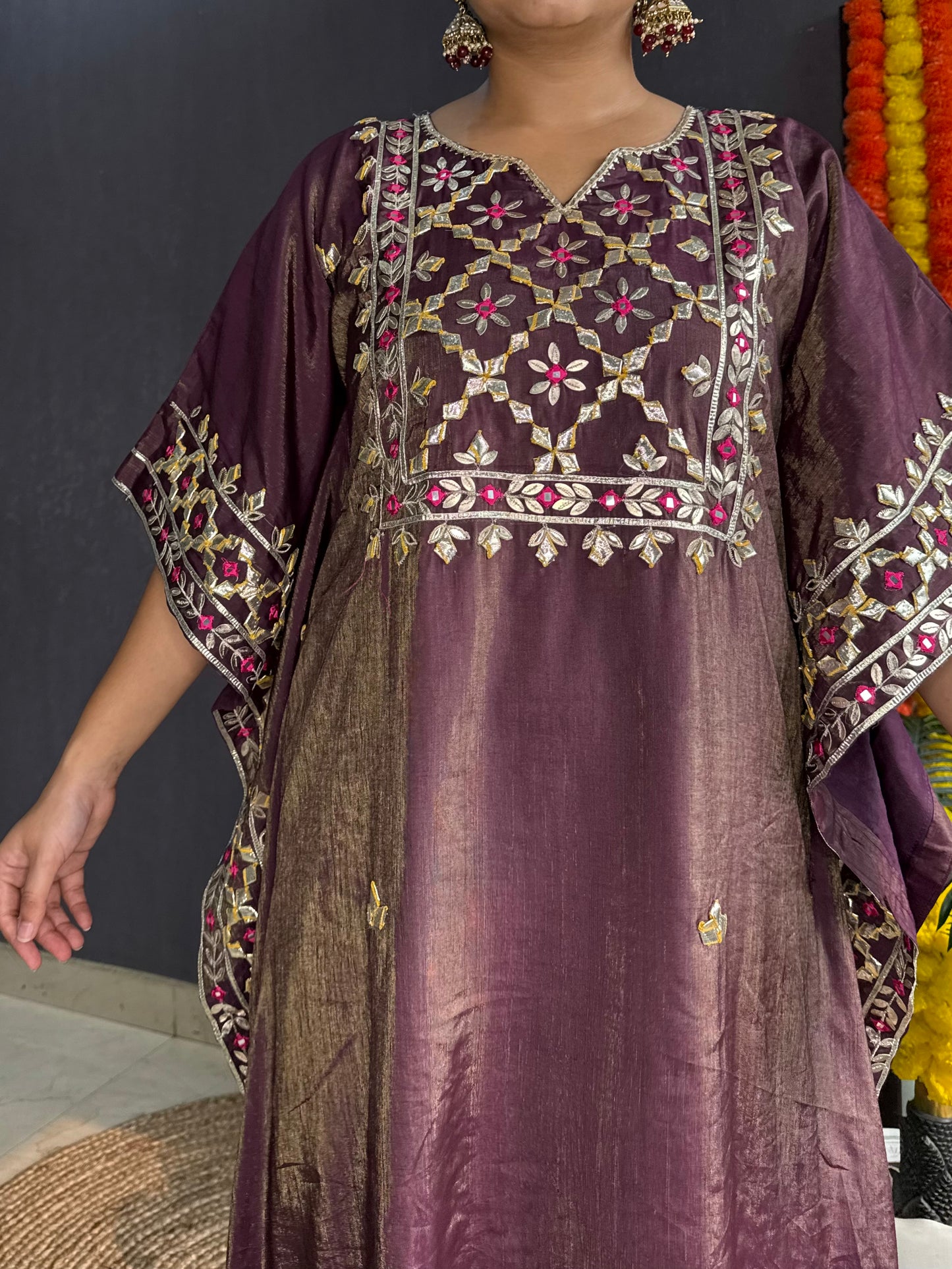 Gotapatti kaftan set