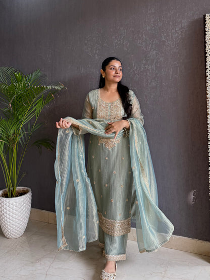 Crush tissue handwork suit set
