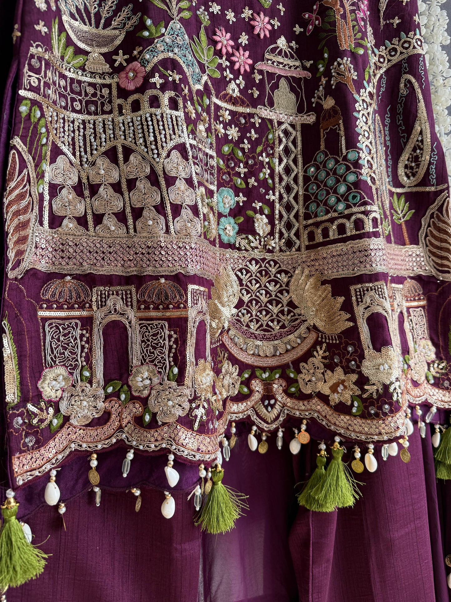 Luxurious raw silk Handwork set
