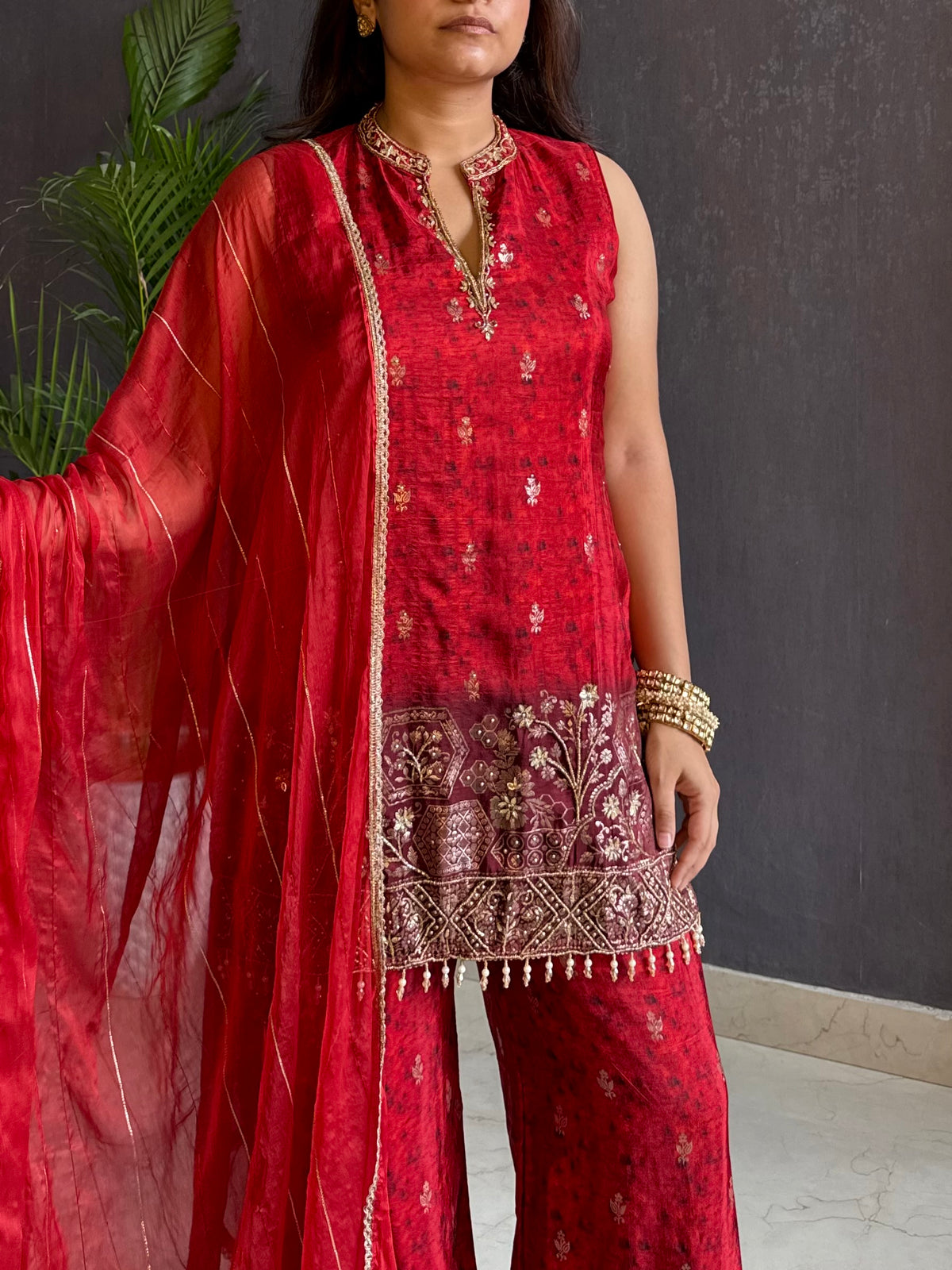 Handwork Benarsi ombré set