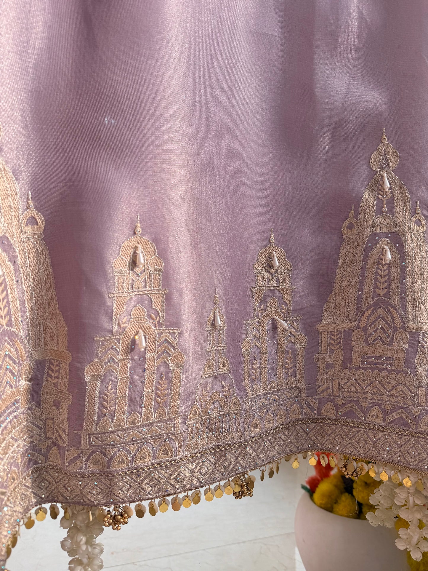 Luxurious temple zari work suit